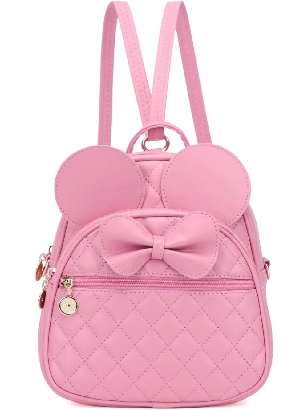Women Girls Dx Pink Mini Backpack Cute Bowknot Convertible Shoulder Bag